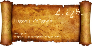 Lugosy Ágnes névjegykártya